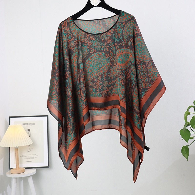 Levoire | Uv Kimono Bikini Couverture Noir Orange Vert