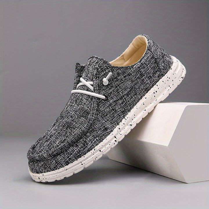 Levoire | Rentoa Hommes Mocassins À La Conception Minimaliste Et À Bout Rond Noir CN43(EU43)