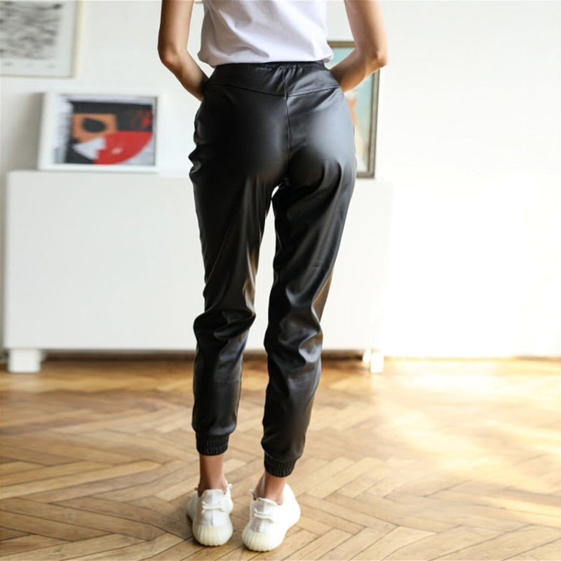 Levoire | Pantalon En Cuir Une Pantalons Décontracté Pour Femmes