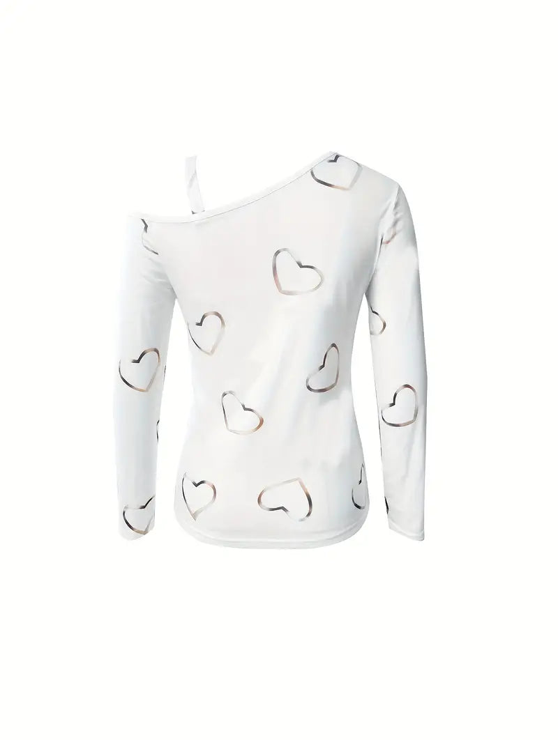 Levoire | T-Shirt Décalé Avec Impression Cœur