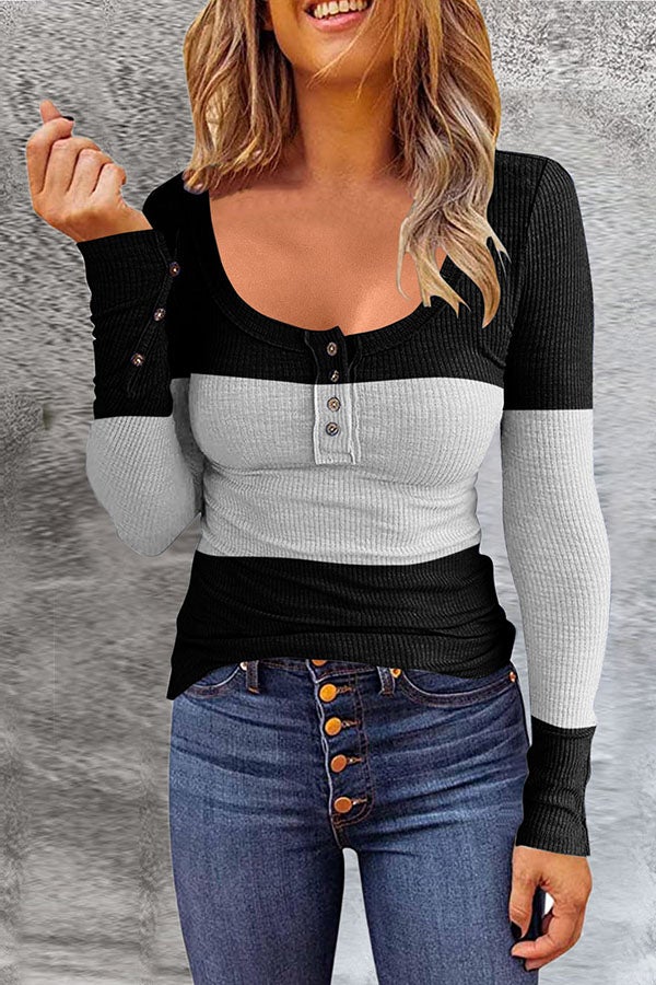 Levoire | Pull À Encolure En U Rayé Noir