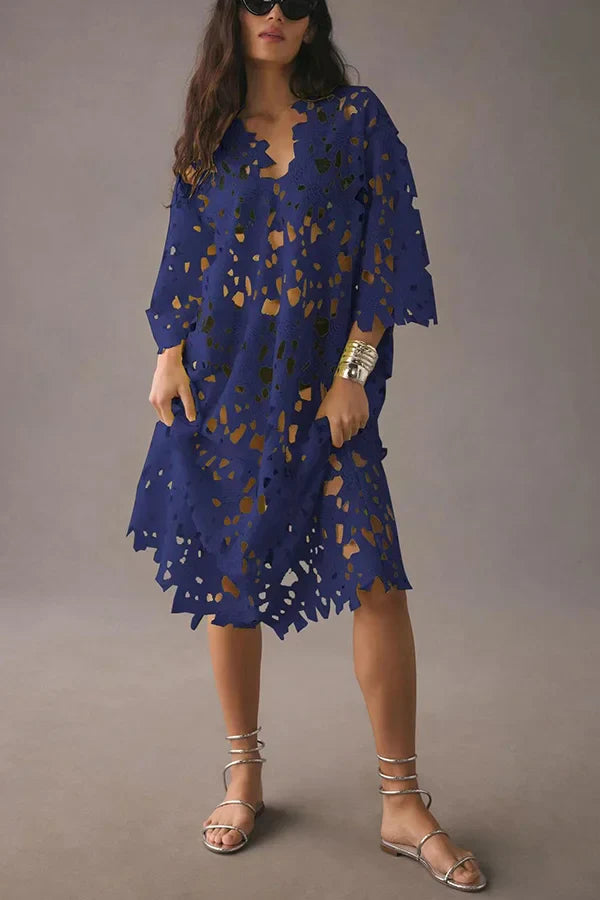 Levoire | Robe mi-longue à fleurs Merensininen Une taille