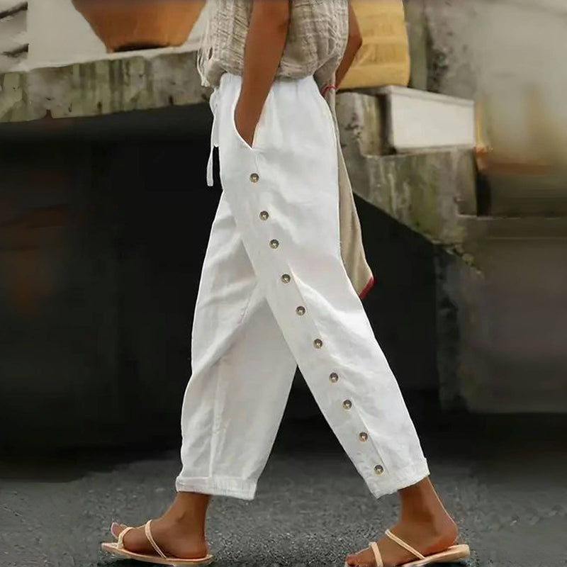 Levoire | Pantalon Large Décontracté Blanc