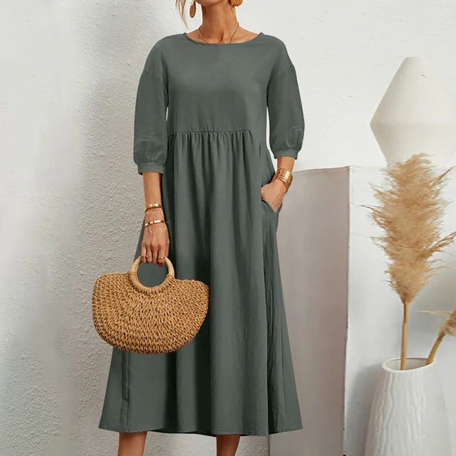 Levoire | Robe Élégante Et Stylée Vert militaire