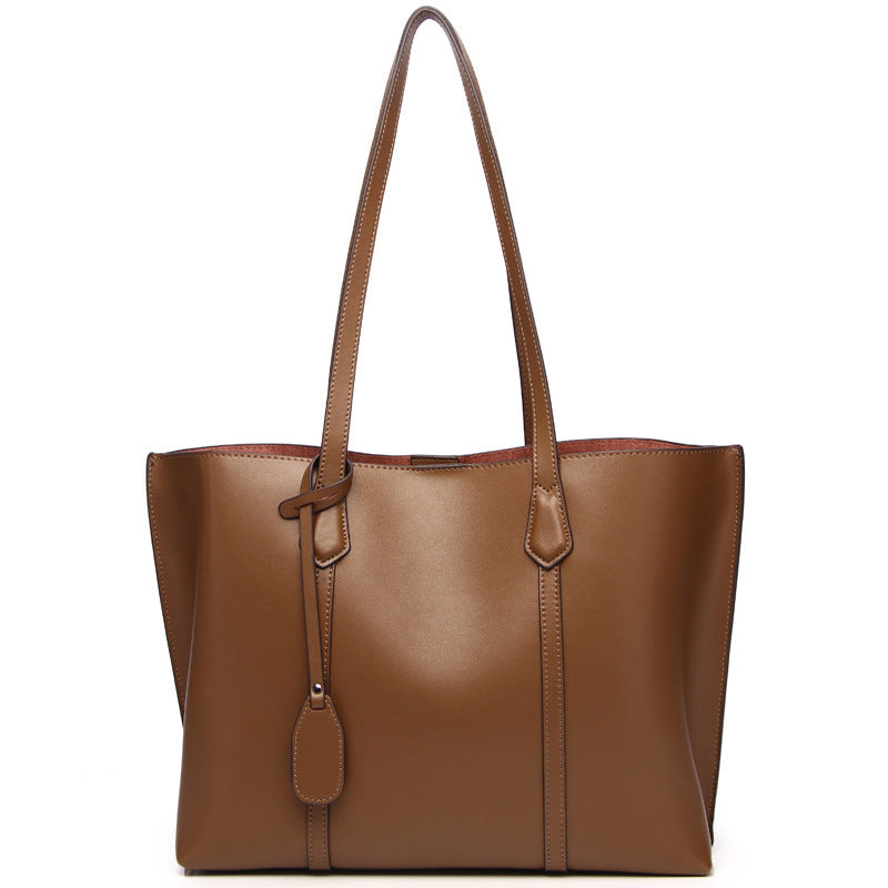 Levoire | Grande Capacité Sac À Main En Cuir Braun