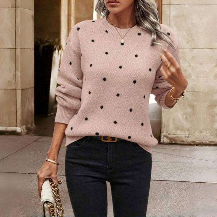 Levoire | En Tricot À Pois Décontracté Rose