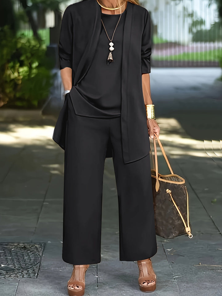 Levoire | Femmes Chic Ensemble 3 Pièces Noir