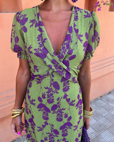 Levoire | Robe Élégante Ajustée Avec Manches Bouffantes
