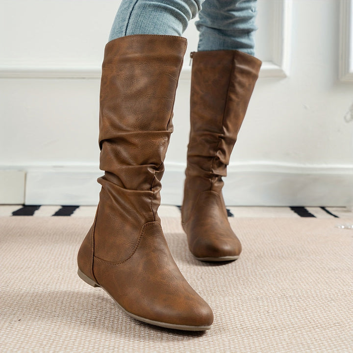 Levoire | Retro Femmes Bottes D'Équitation Avec Fermeture Éclair