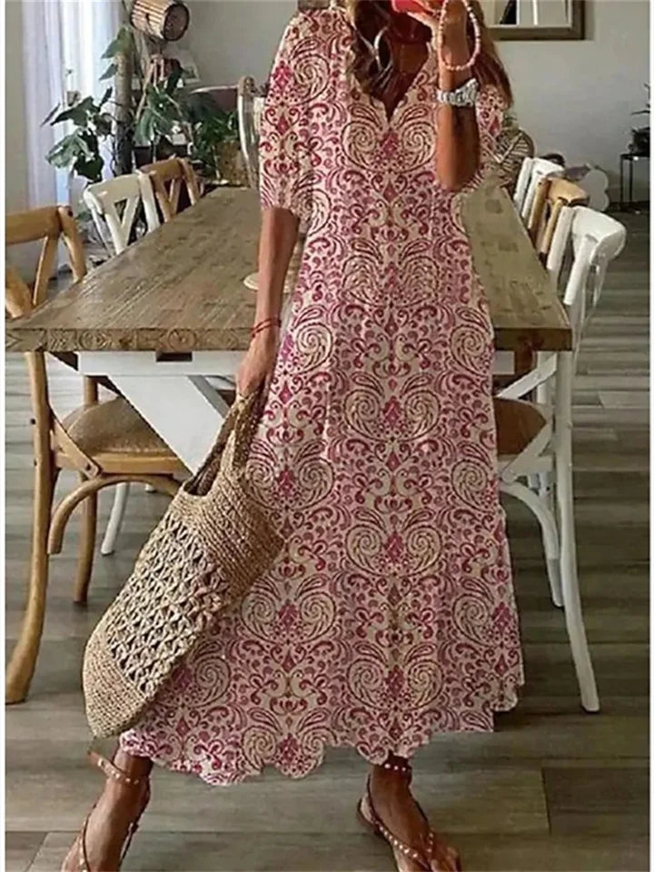 Levoire | Robe florale vintage Rouge