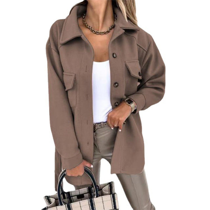 Levoire | Veste Élégante Avec Boutons Et Poches Braun