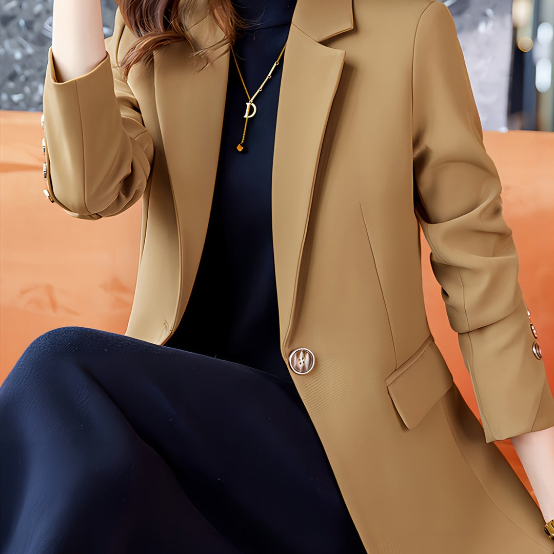 Levoire | Blazer Élégant Avec Col Et Bouton