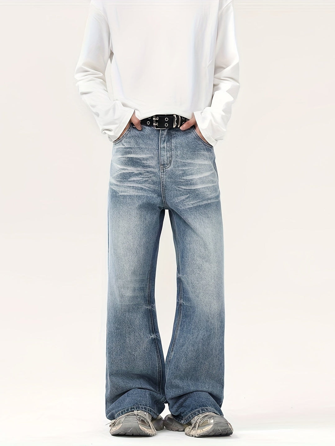 Levoire | Zone De Taille Haute Jean Une Alternative À La Coupe Décontractée Jambes Droites, Non Assorti