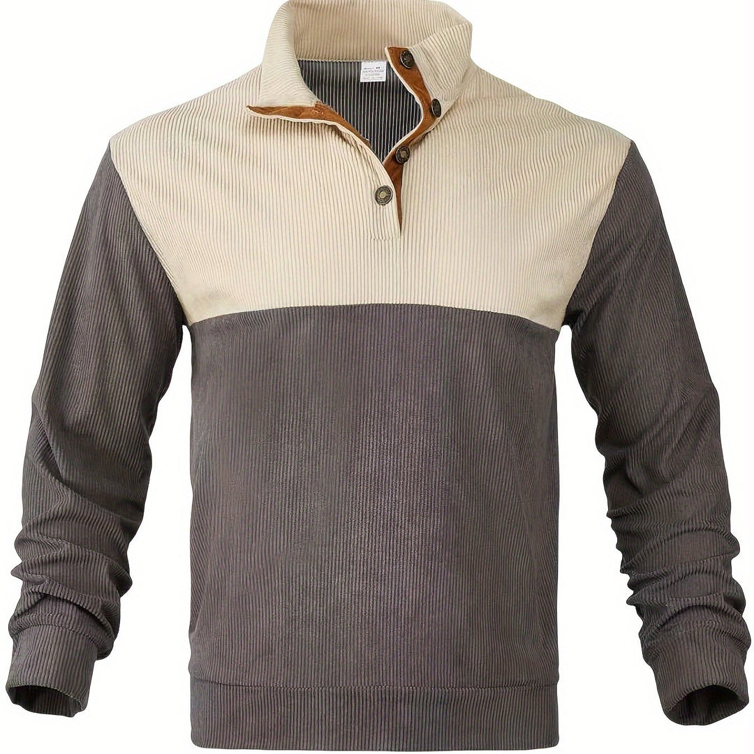 Levoire | Pull Chaud Pour Hommes Aux Couleurs Rétro gris
