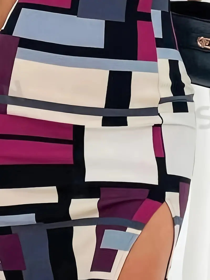 Levoire | Robe Tank À Pinceau En Optique De Bloc De Couleur