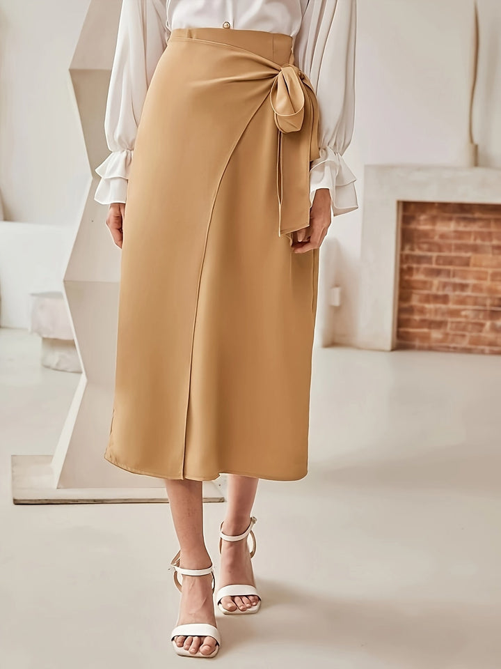 Levoire | Jupe Portefeuille Combinable Avec Boucle Et Taille Haute Curcuma