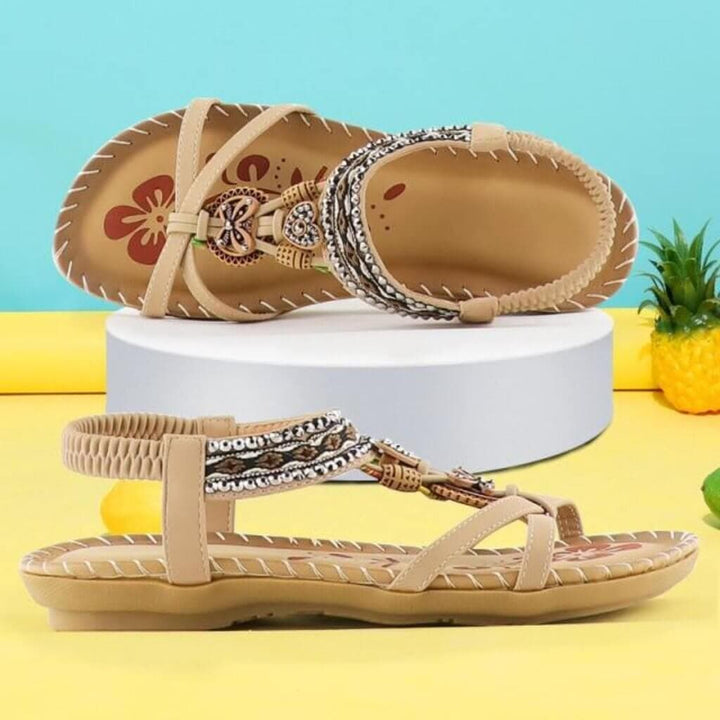 Levoire | Sandales À Semelle Élastique Et Douce Beige (Presque épuisé)