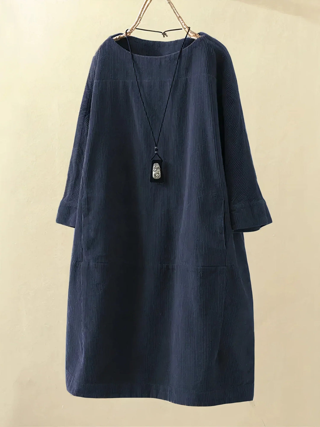 Levoire | Robe D'Automne Élégante Bleu foncé