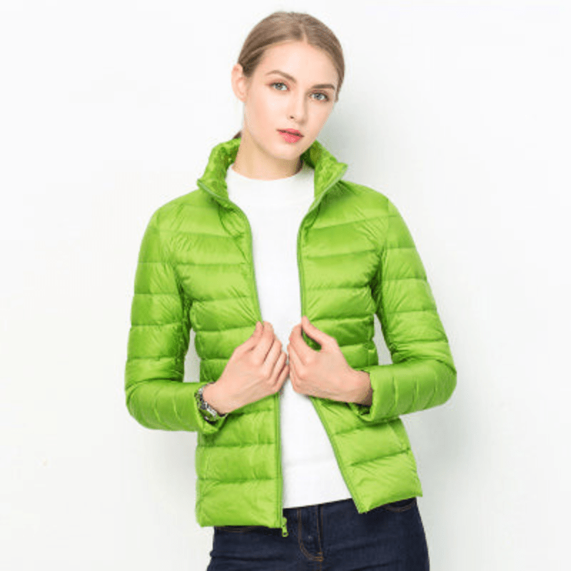 Levoire | Veste Femme Élégante Doudoune Légère Tendance & Confortable Vert