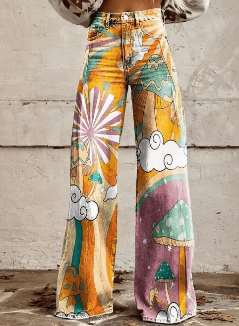 Levoire | Pantalon Bohème Vintage Avec Taille Élastique Pour Le Confort