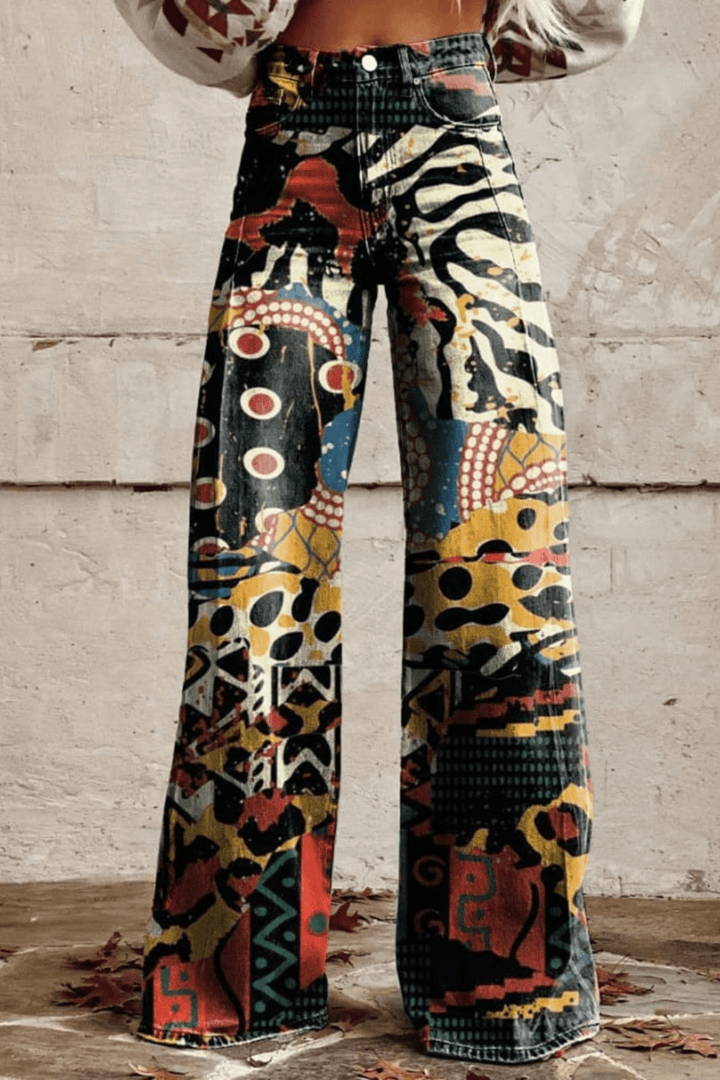 Levoire | Pantalon Boho Vintage À Coupe Décontractée