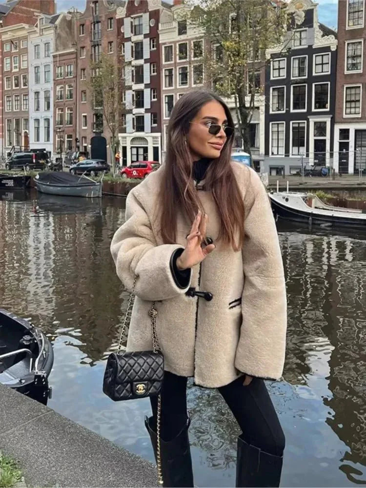 Levoire | Automne Veste En Laine Abricot