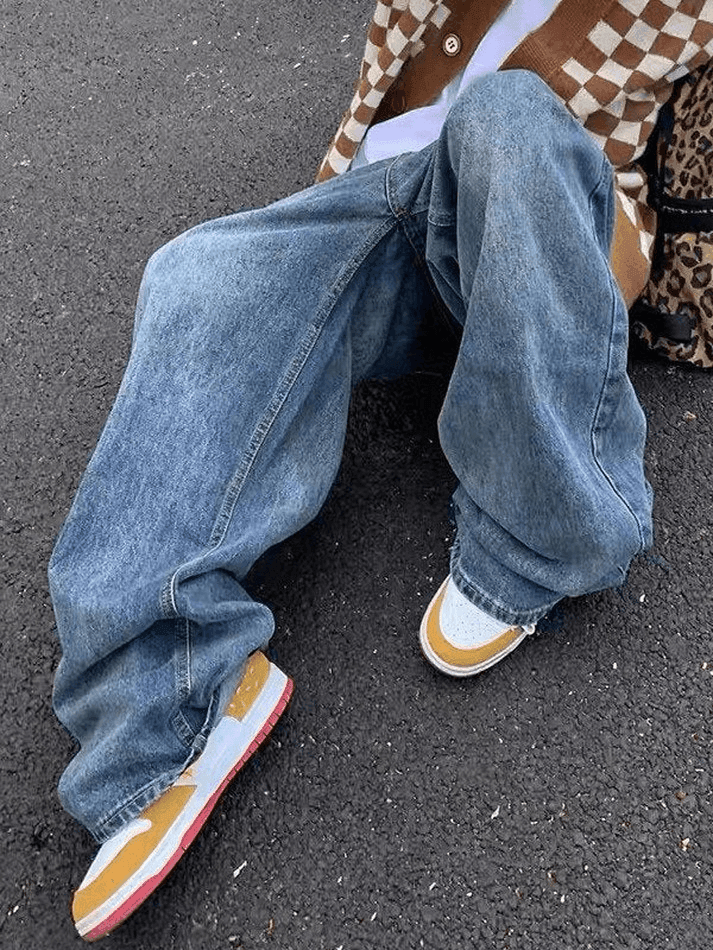 Levoire | Ceinture Bleue Jeans Boyfriend Délavés