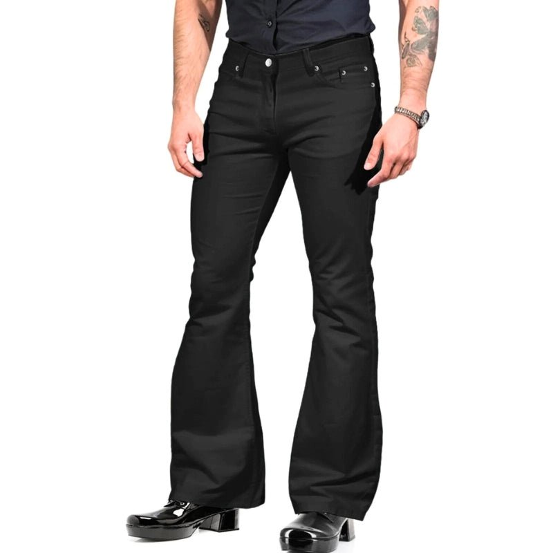 Levoire | Pantalon homme Retro Flare Pantalon homme style vintage Design tendance Noir