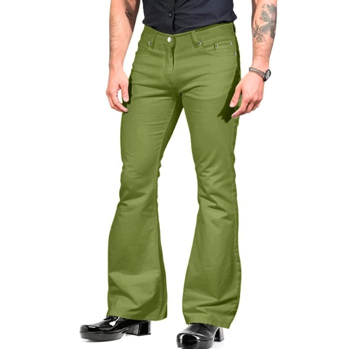 Levoire | Pantalon homme Retro Flare Pantalon homme style vintage Design tendance Vert