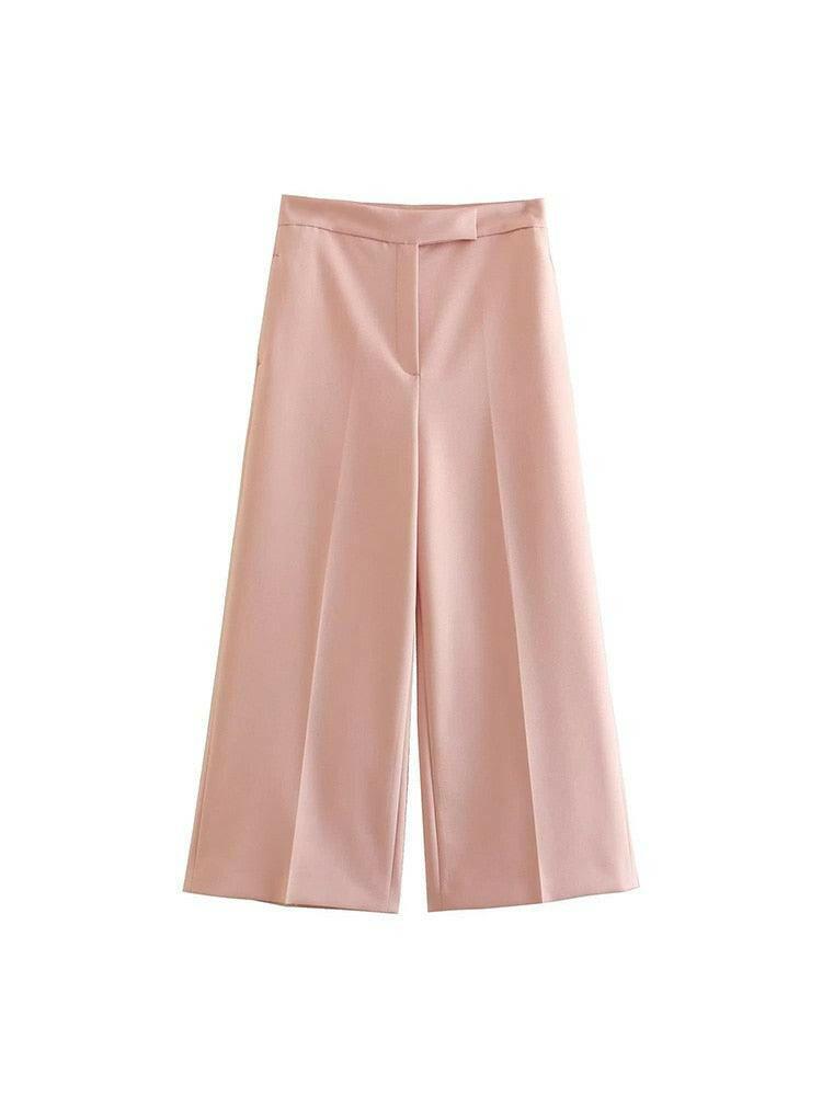 Levoire | Femmes Ensemble De Gilet 2 Pièces Et Pantalon Larges pink-Pantalon