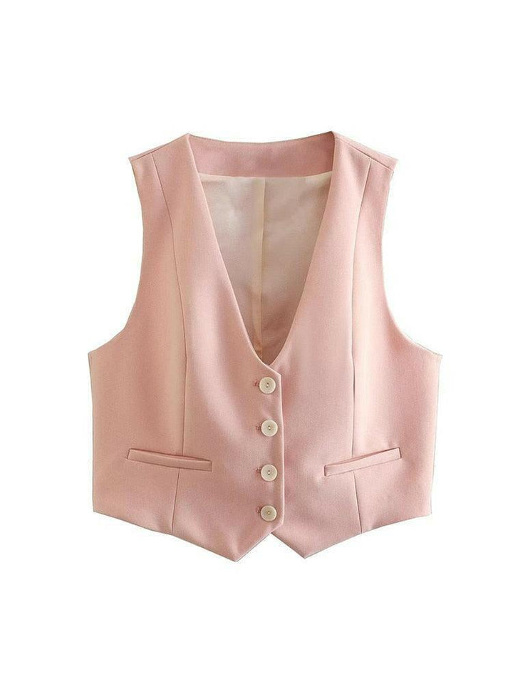 Levoire | Femmes Ensemble De Gilet 2 Pièces Et Pantalon Larges rosa-vaste