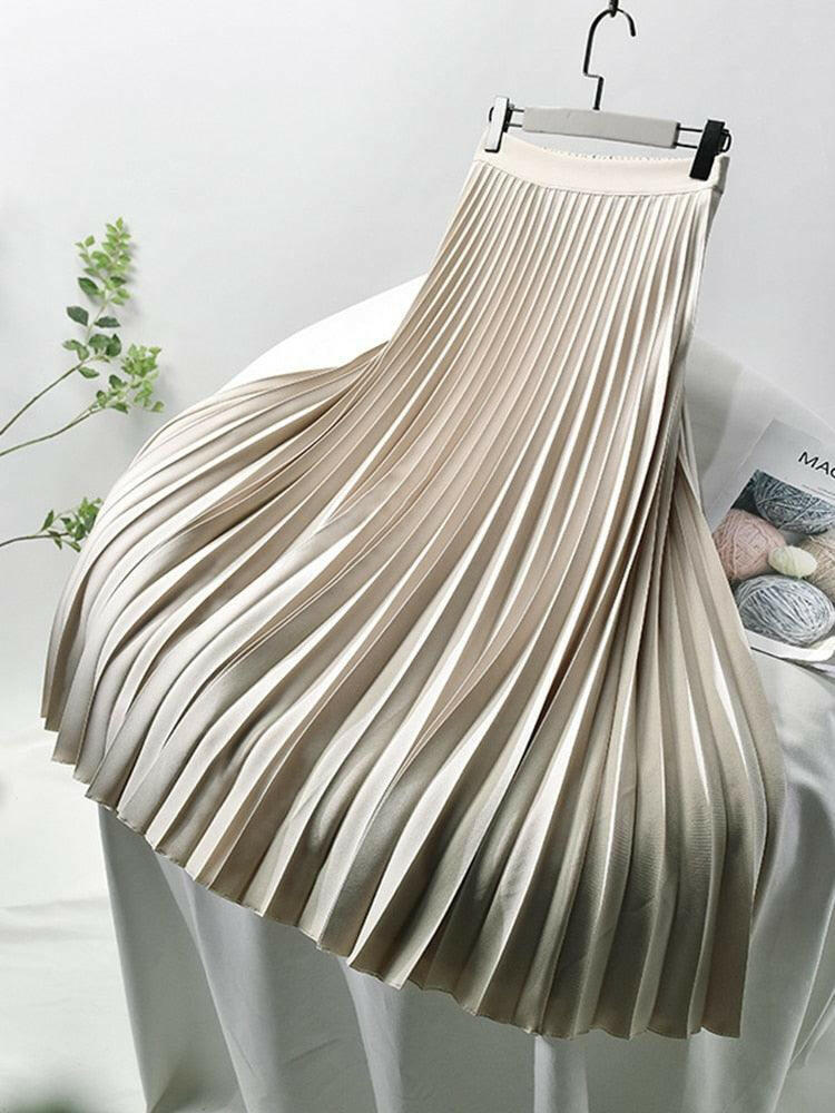 Levoire | Jupe Plissée Longue Femme Beige