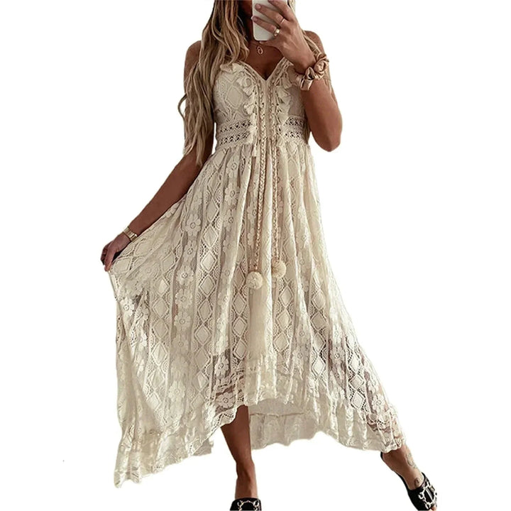 Levoire | Robe Maxi Boho Chic En Coton Pour Femme NC - ABRICOT