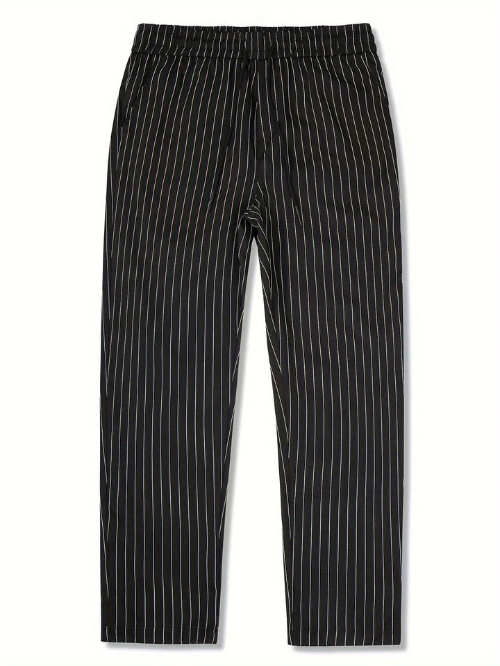 Levoire | Pantalons Pour Hommes Rayés Avec Jambes Droites