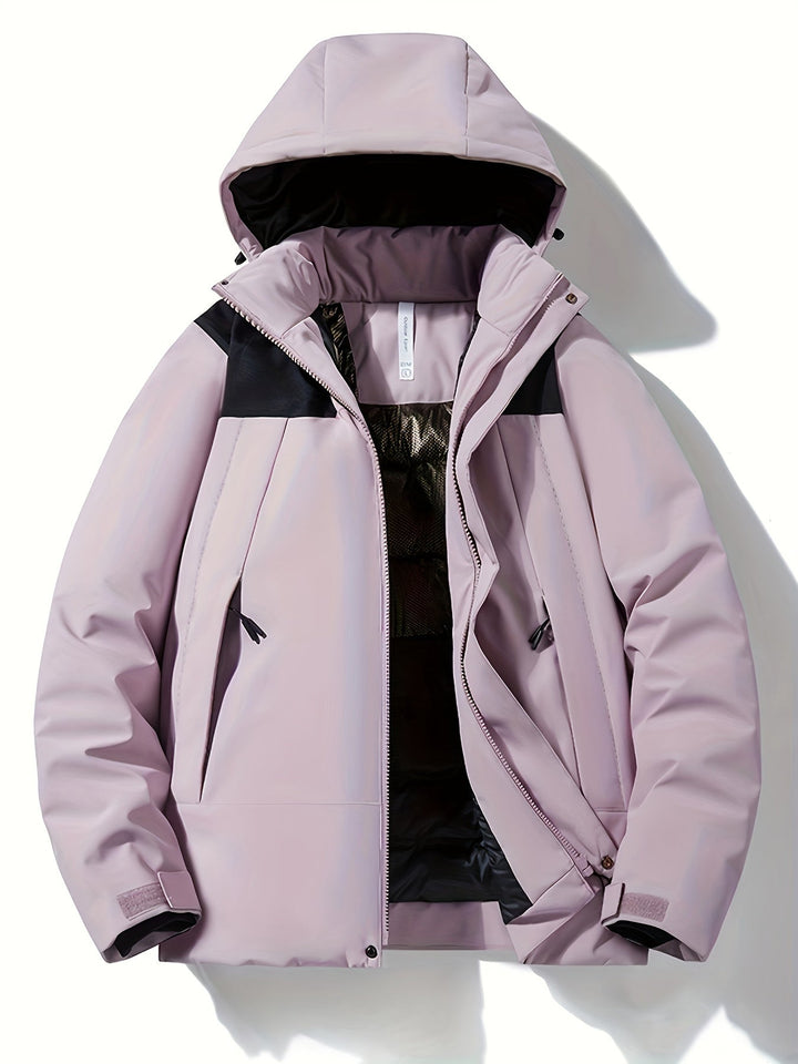 Levoire | Veste Longue à Capuche Imperméable avec Fermeture Éclair Liila