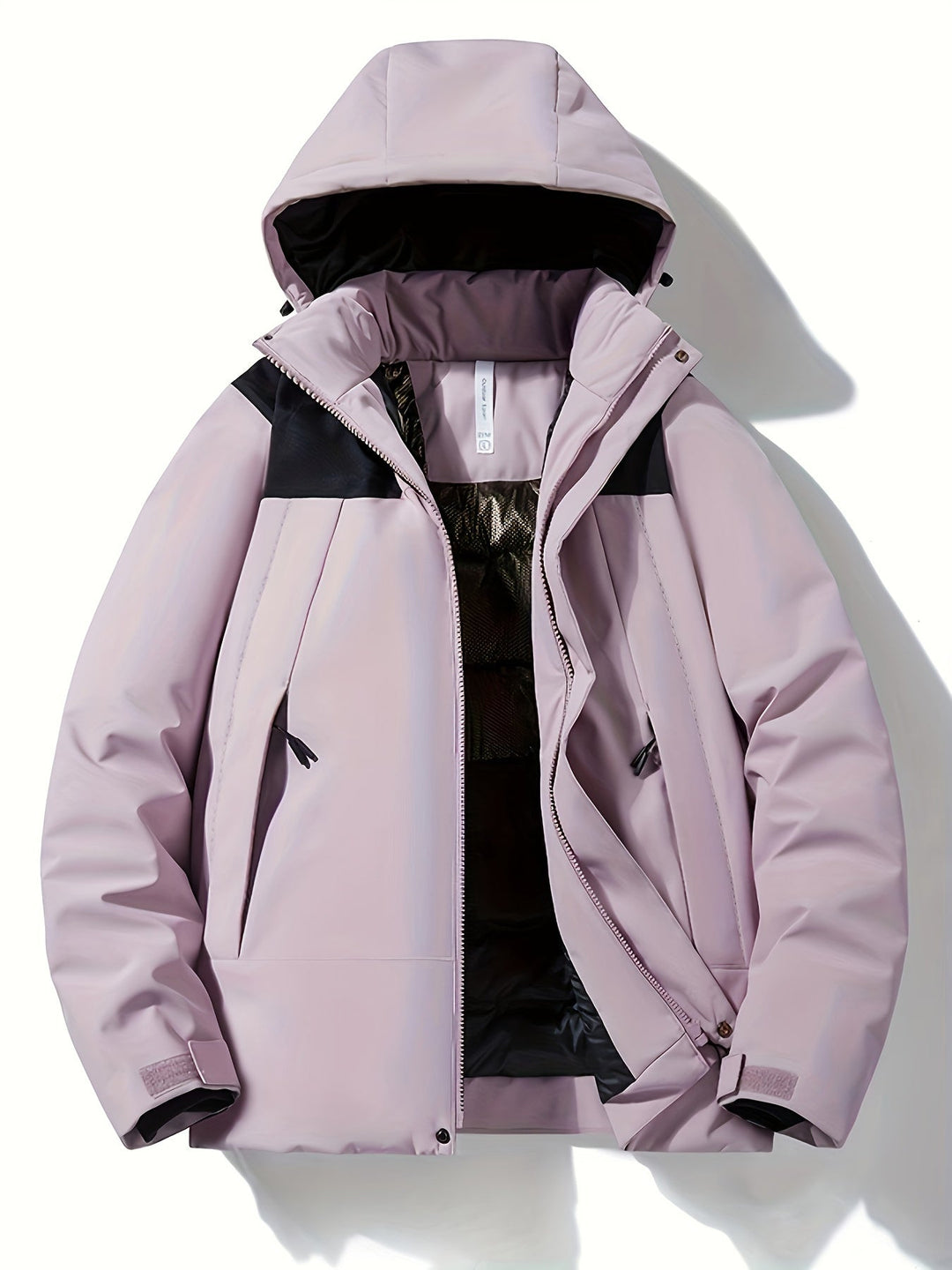 Levoire | Veste Longue À Manches Longues Sans Capuche Avec Fermeture Éclair Lilas