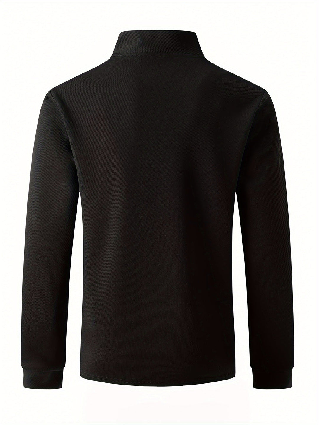 Levoire | T-Shirt Uni Pour Homme À Manches Longues Et Col Zippé