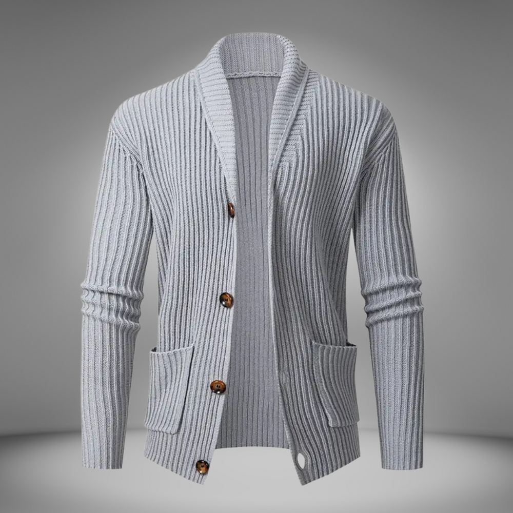 Levoire | Rento Pull À Manches Longues Genserbjørn Avec Boutons Et Poches Gris