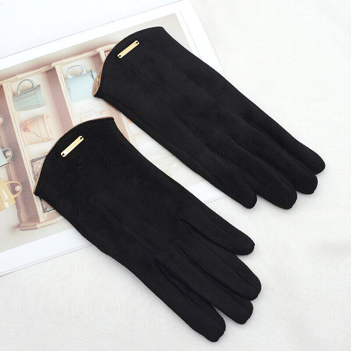 Levoire | Classique & Polyvalent Gants En Daim Pour Femmes Noir