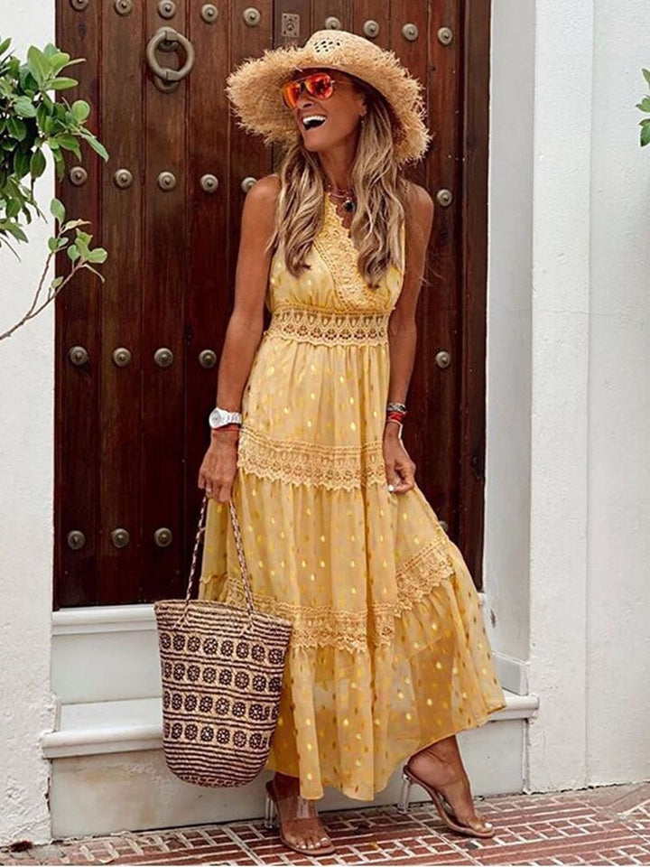 Levoire | Robe Maxi Boho Chic Jaune
