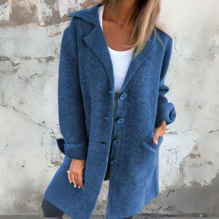Levoire | Robe À Boutons Élégante Avec Coupe Classique Pour Femmes Bleu
