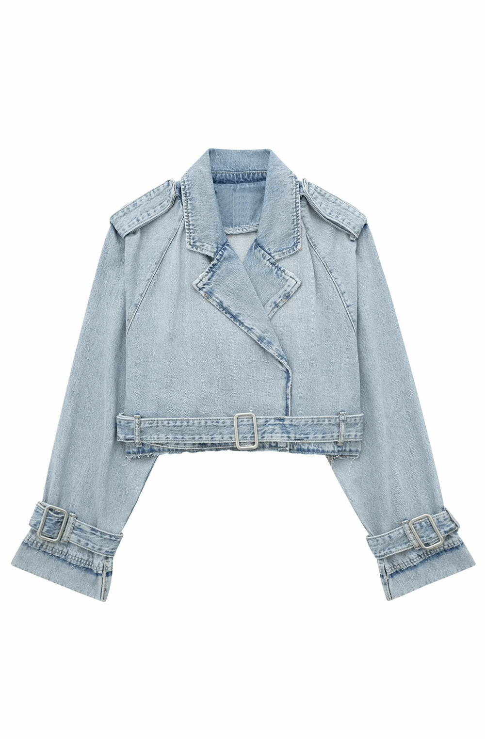 Levoire | Veste En Denim Courte Pour Un Look D'Été Bleu