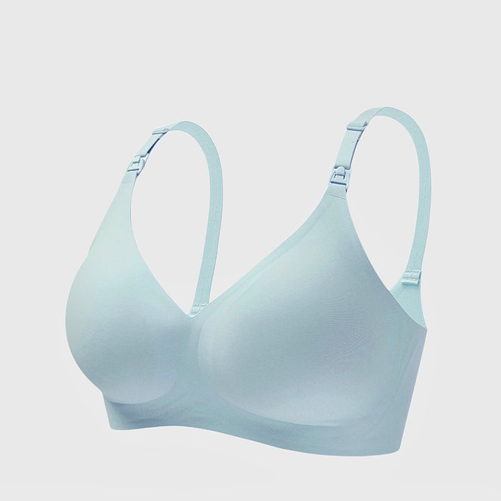 Levoire | Gilet D’Allaitement Doux Avec Des Bonnets Retournables Pour Femmes Amy Bleu - Épuisé