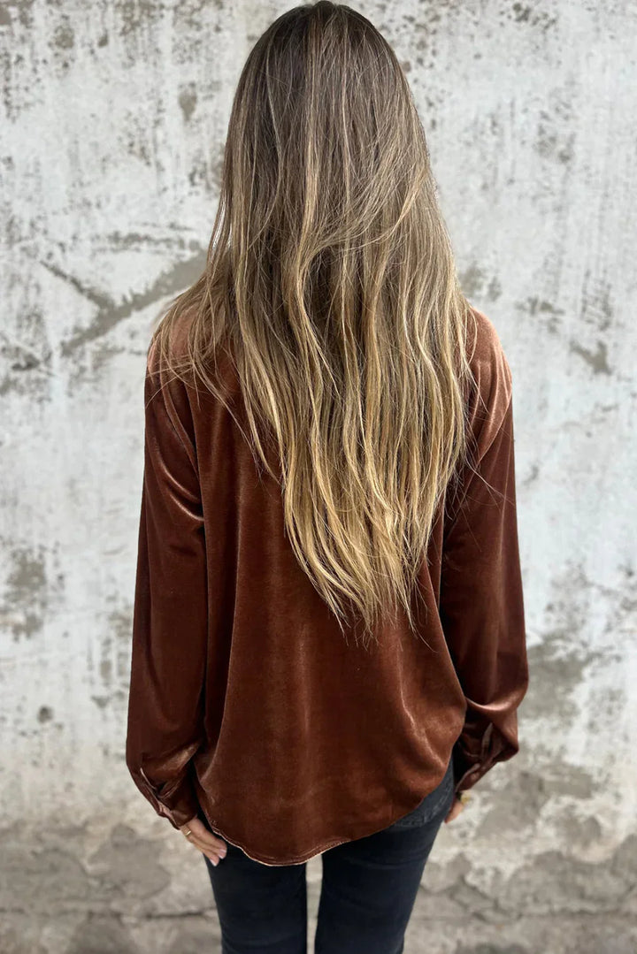 Levoire | Blouse en velours Napilla