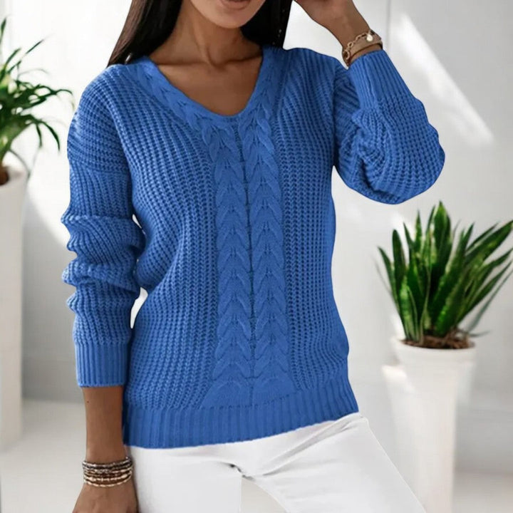 Levoire | Pull Classique En Jersey Bleu