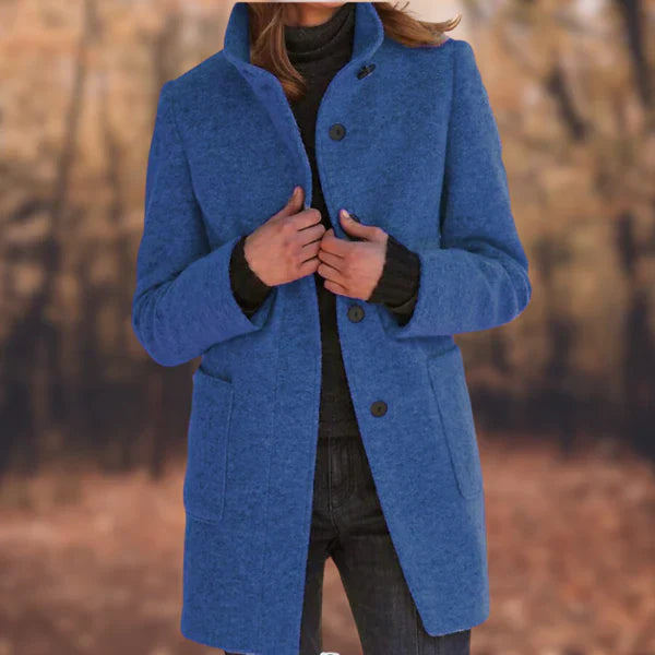 Levoire | Manteau Pour Femmes Avec Boutons Bleu