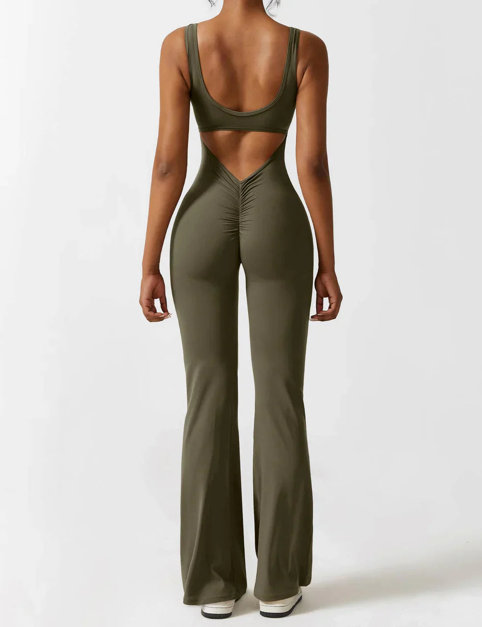 Levoire | A-Ligne Combinaison À Décolleté En V Olive (encore 4 en stock)
