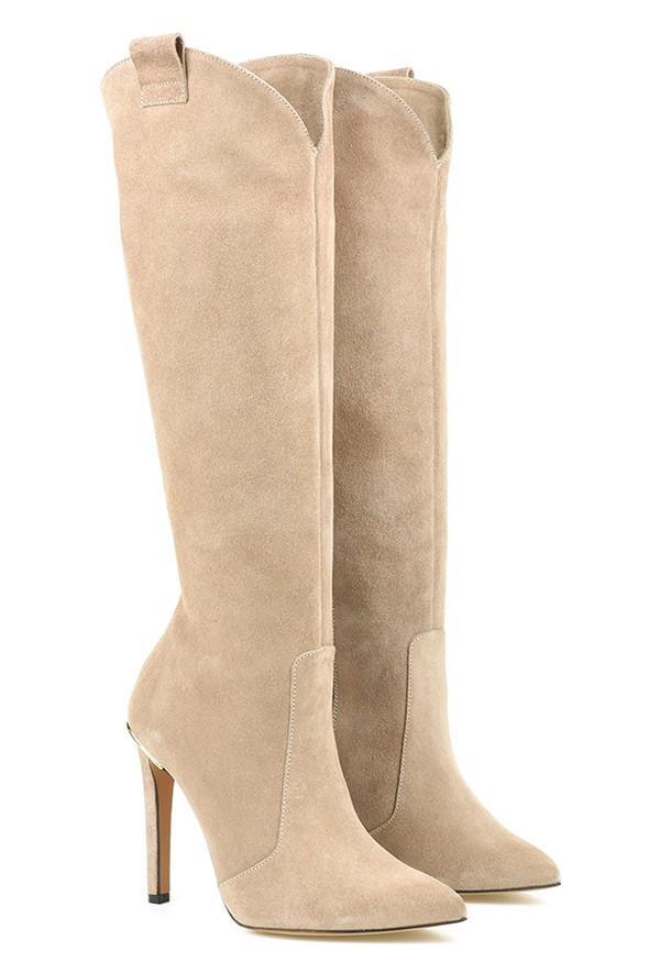 Levoire | Bottes En Cuir Élégantes Kärkiset Pour Femmes Brun clair