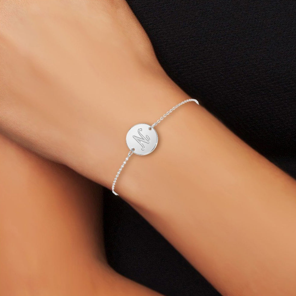 Levoire | lettre initiale en acier inoxydable - Livraison Offerte N Argent