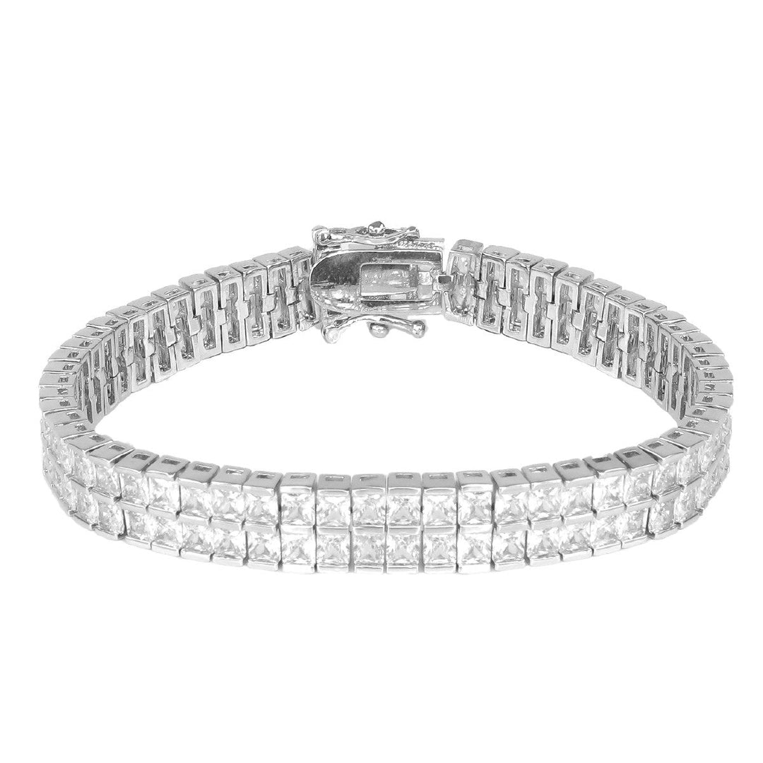 Levoire | Mathilde en zirconium plaqué rhodium orné de cristaux Scintillants - Livraison Offerte